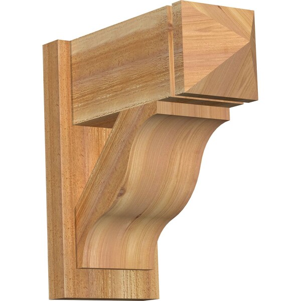 Ekena Millwork Funston Rough Sawn Arts and Crafts Outlooker, Western Red Cedar, 8"W x 18"D x 18"H OUT08X18X18FST03RWR - main